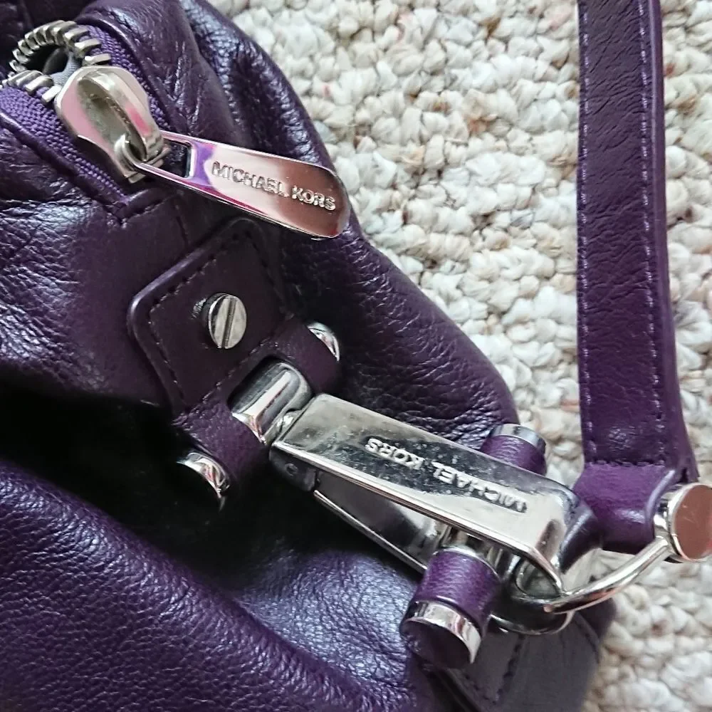 MICHAEL KORS Gibson Rich purple Leather Satchel
